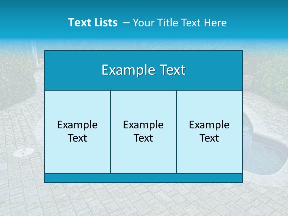Palms Reflecting On A Swimming Pool PowerPoint Template
