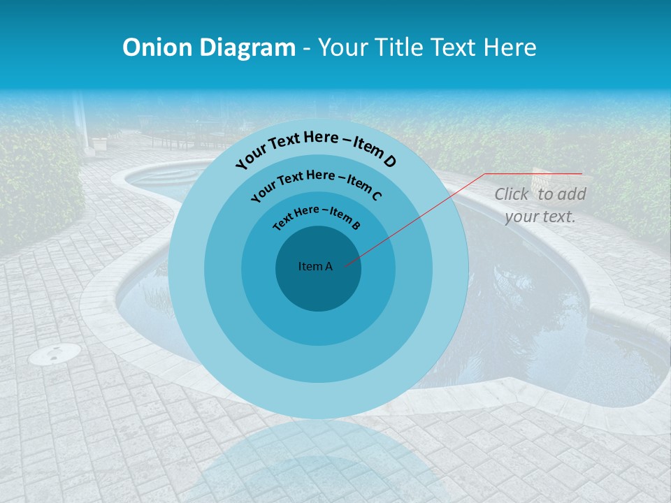 Palms Reflecting On A Swimming Pool PowerPoint Template