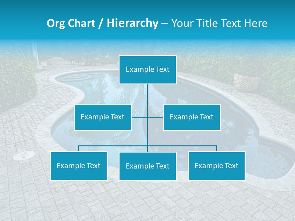 Palms Reflecting On A Swimming Pool PowerPoint Template