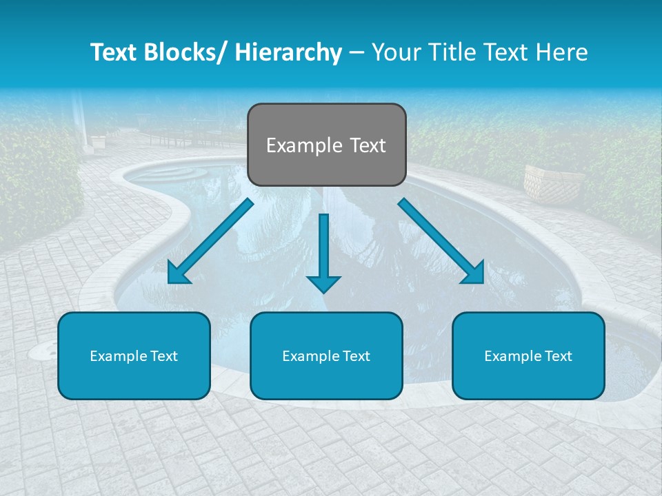 Palms Reflecting On A Swimming Pool PowerPoint Template