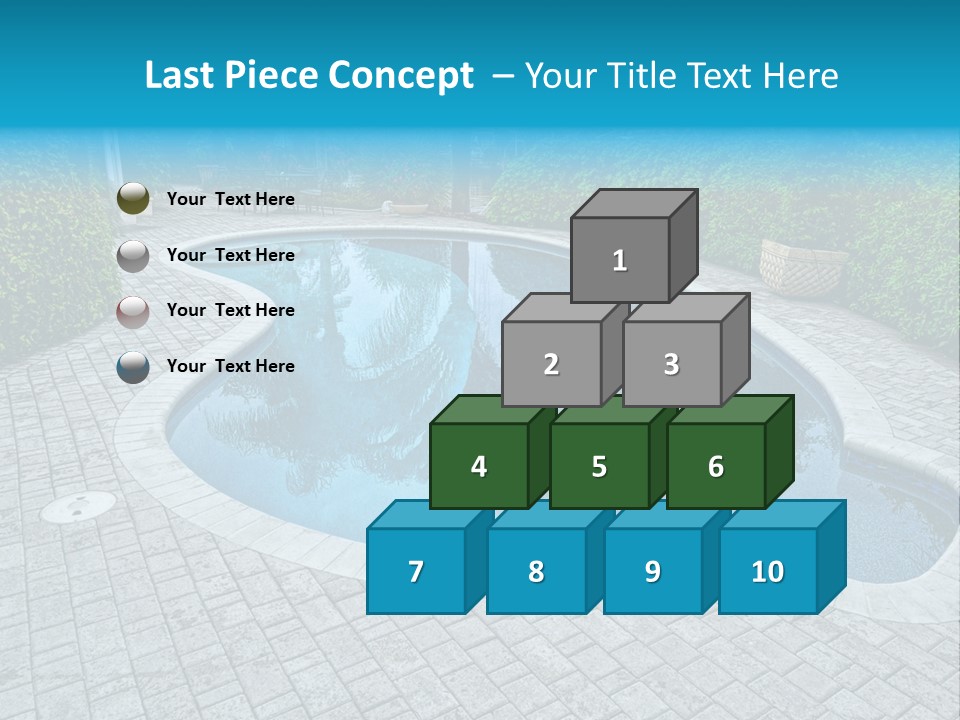 Palms Reflecting On A Swimming Pool PowerPoint Template