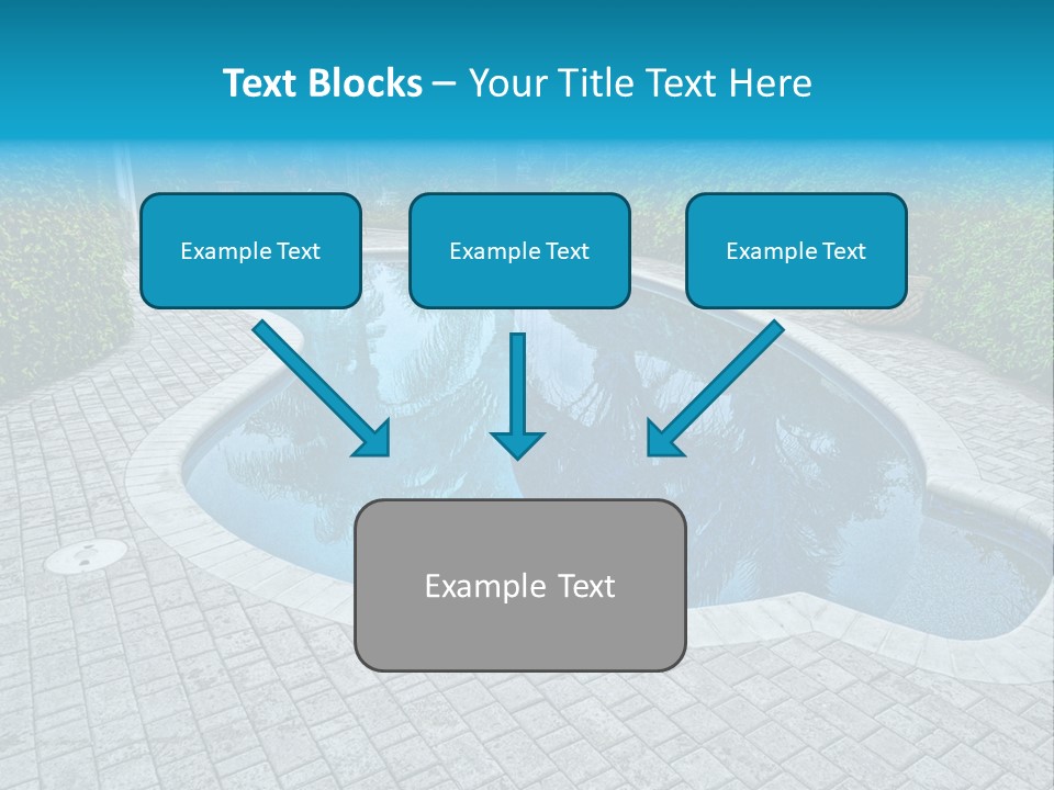 Palms Reflecting On A Swimming Pool PowerPoint Template