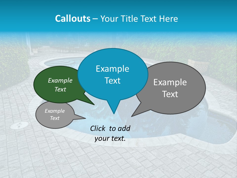 Palms Reflecting On A Swimming Pool PowerPoint Template