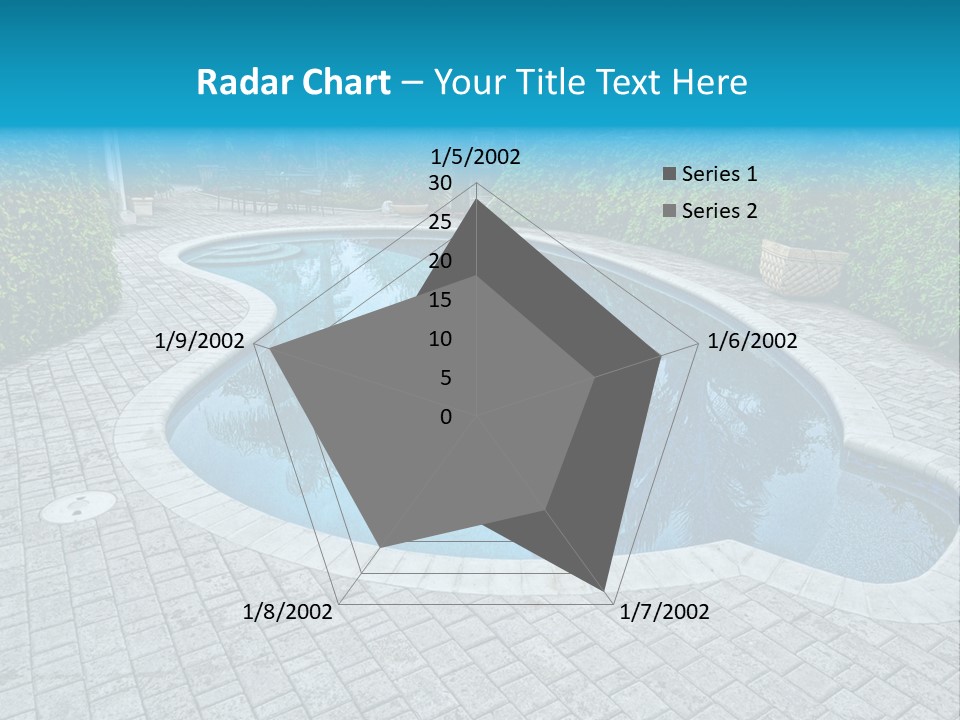 Palms Reflecting On A Swimming Pool PowerPoint Template