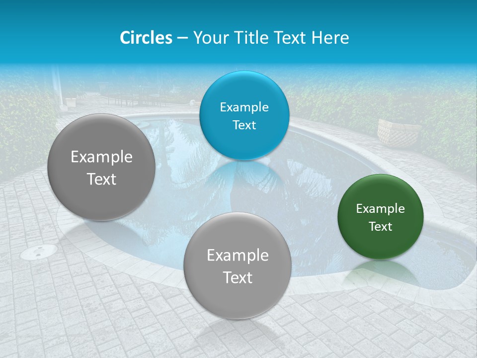 Palms Reflecting On A Swimming Pool PowerPoint Template