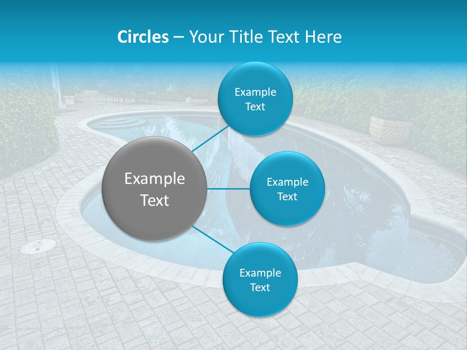 Palms Reflecting On A Swimming Pool PowerPoint Template