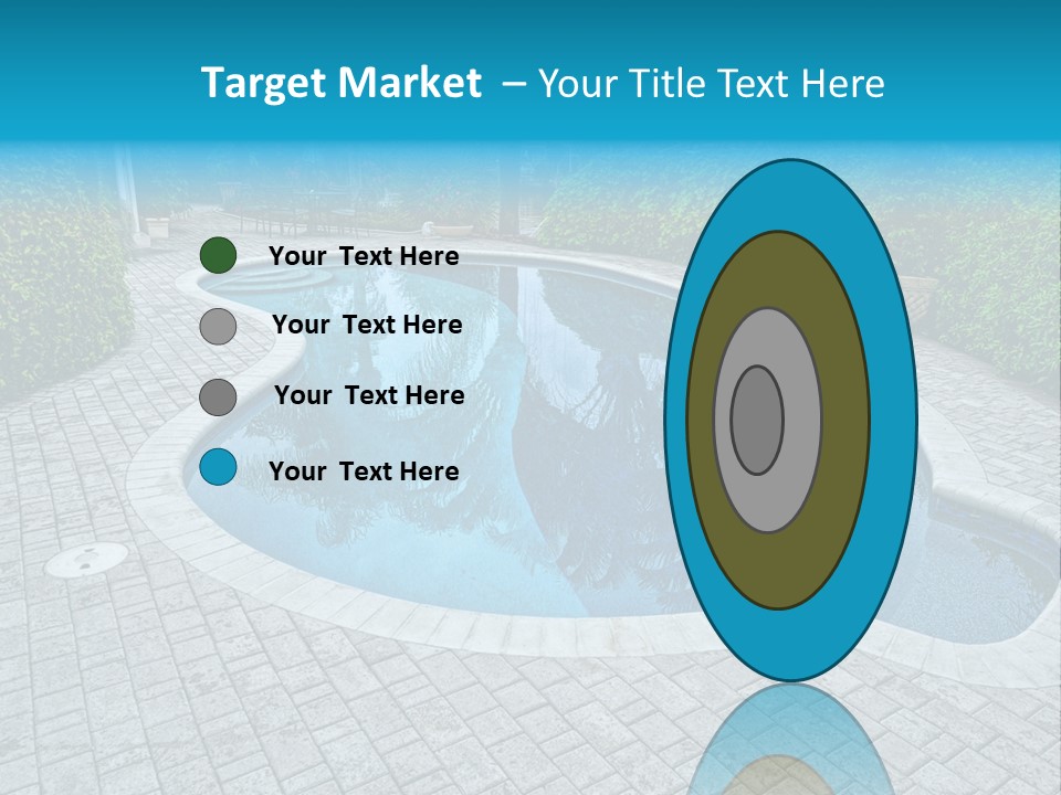 Palms Reflecting On A Swimming Pool PowerPoint Template