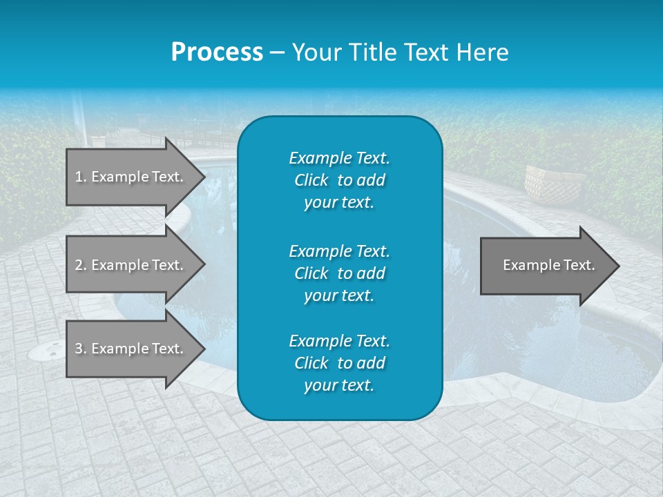 Palms Reflecting On A Swimming Pool PowerPoint Template