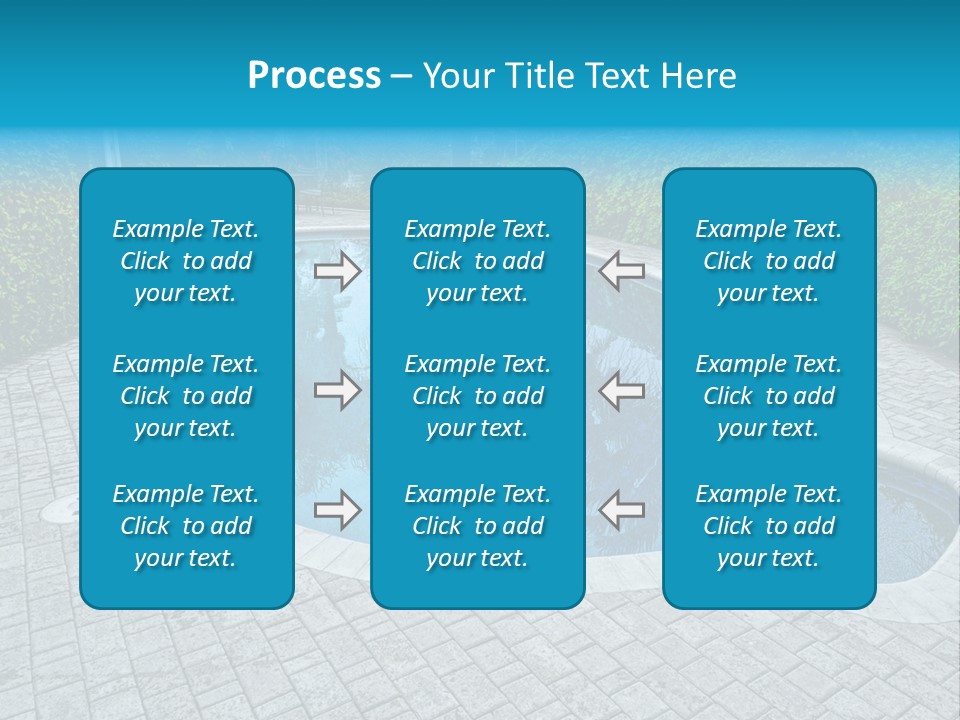 Palms Reflecting On A Swimming Pool PowerPoint Template