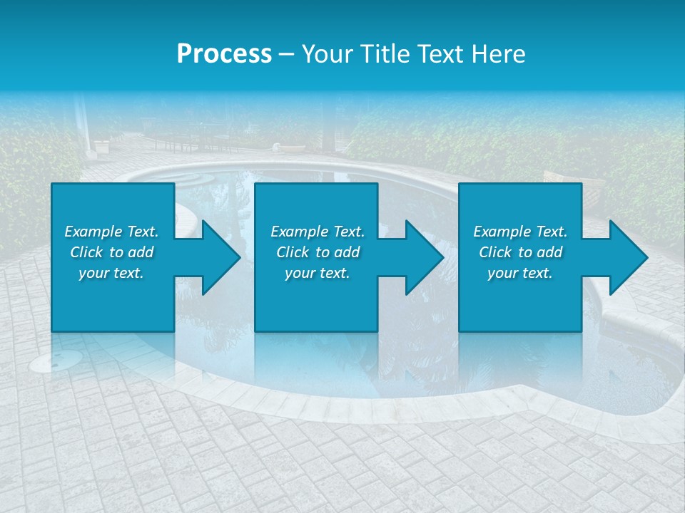 Palms Reflecting On A Swimming Pool PowerPoint Template