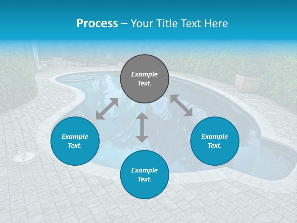 Palms Reflecting On A Swimming Pool PowerPoint Template
