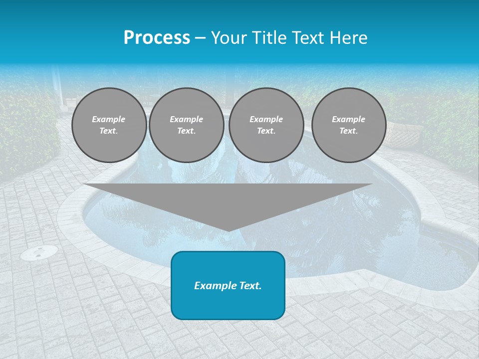 Palms Reflecting On A Swimming Pool PowerPoint Template
