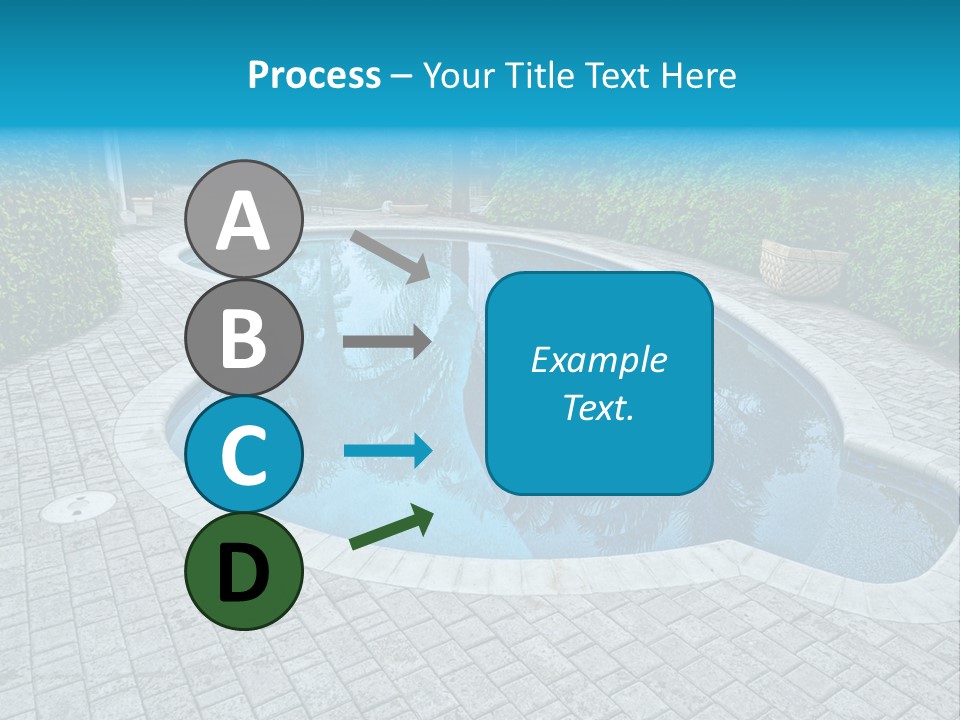 Palms Reflecting On A Swimming Pool PowerPoint Template