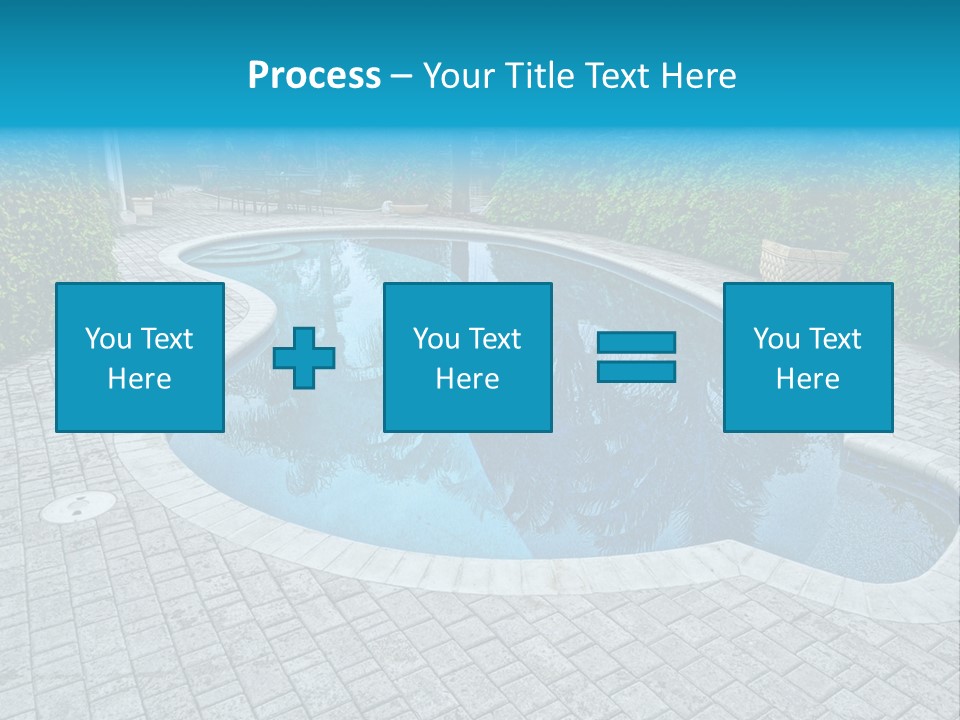 Palms Reflecting On A Swimming Pool PowerPoint Template