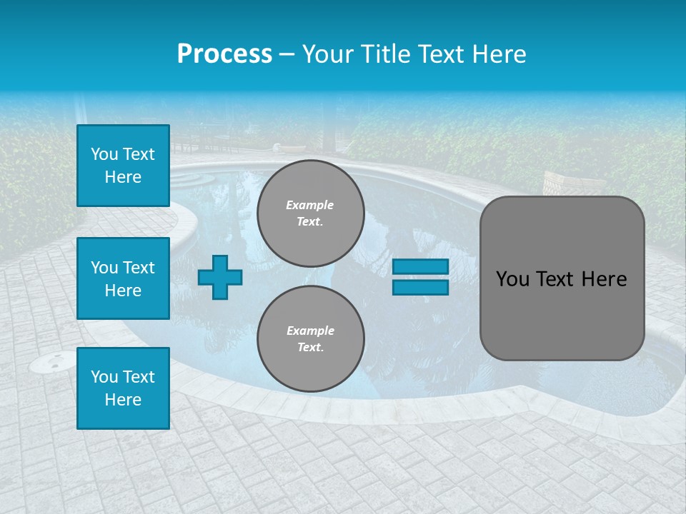 Palms Reflecting On A Swimming Pool PowerPoint Template