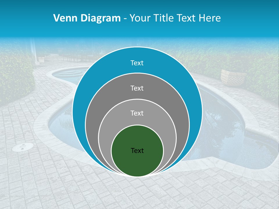 Palms Reflecting On A Swimming Pool PowerPoint Template