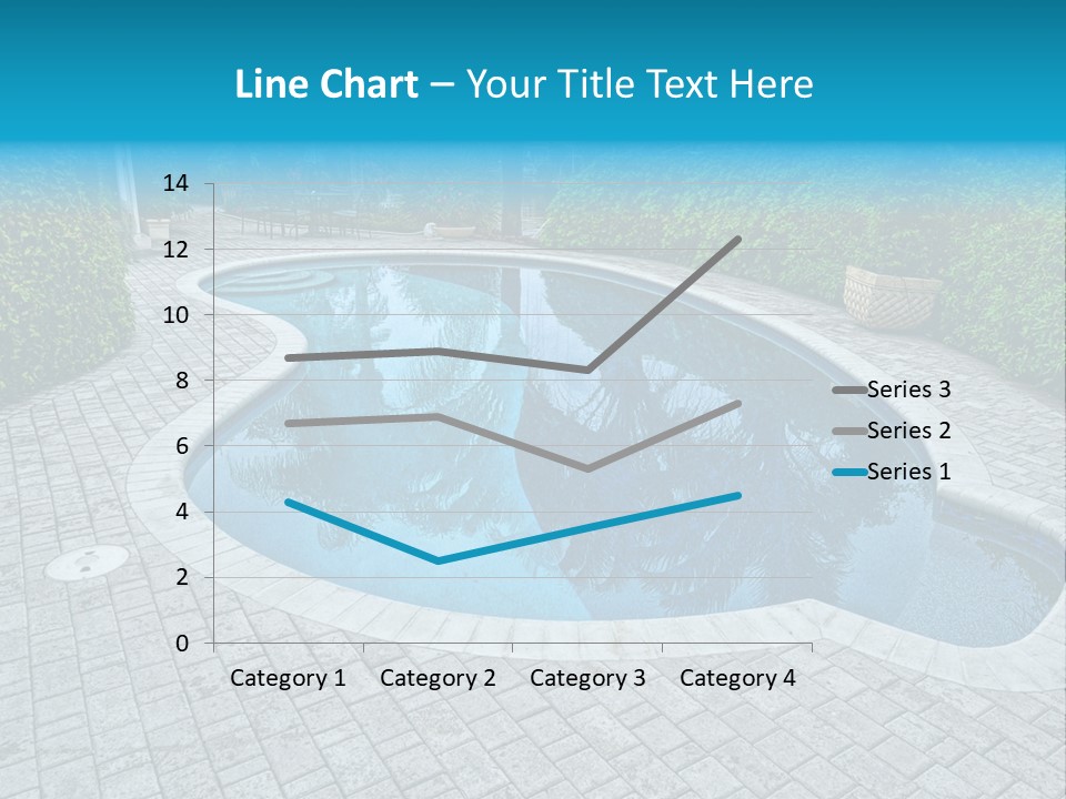 Palms Reflecting On A Swimming Pool PowerPoint Template