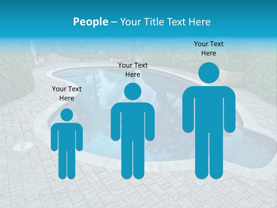 Palms Reflecting On A Swimming Pool PowerPoint Template