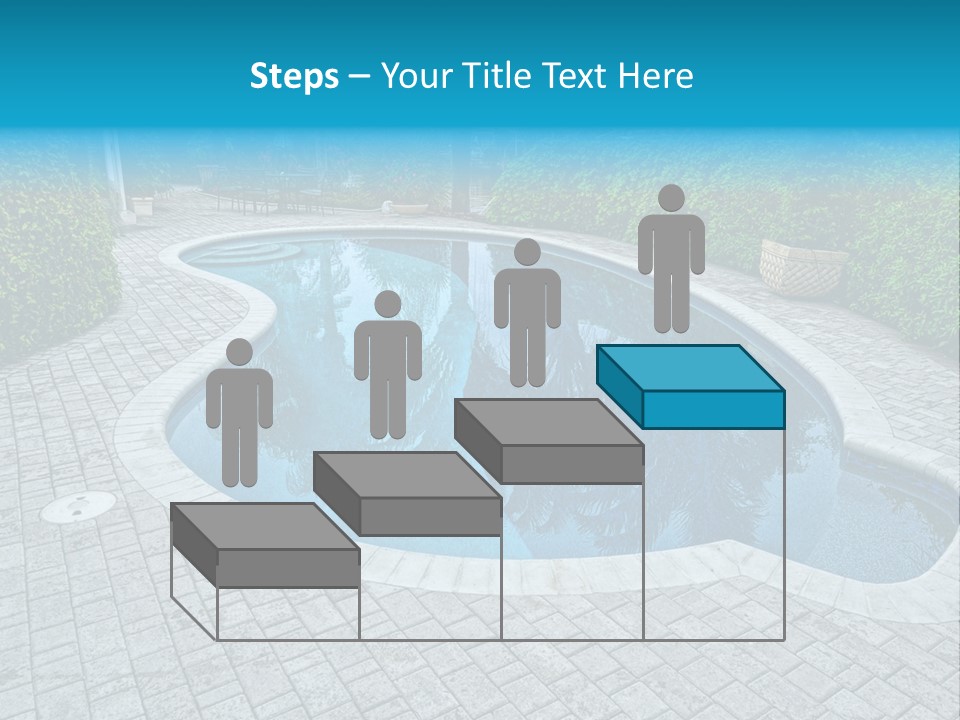 Palms Reflecting On A Swimming Pool PowerPoint Template