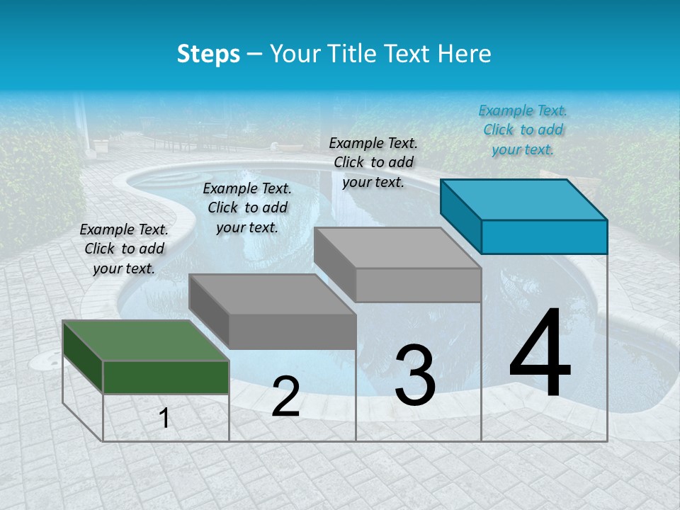 Palms Reflecting On A Swimming Pool PowerPoint Template