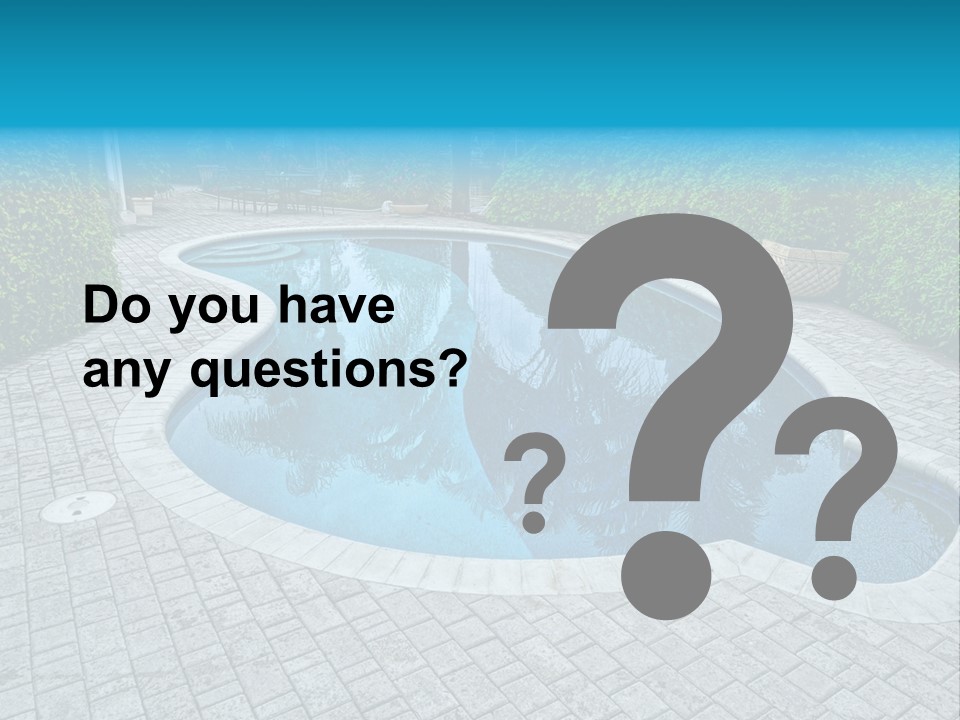 Palms Reflecting On A Swimming Pool PowerPoint Template