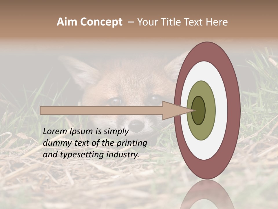 Red Fox In British Countryside PowerPoint Template