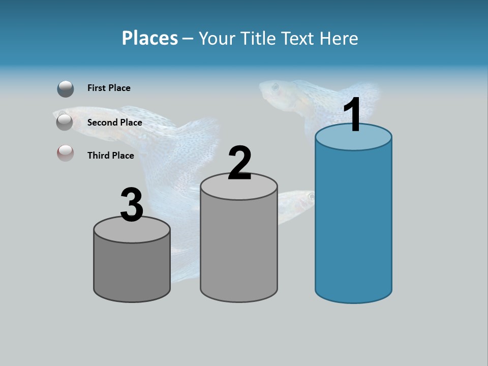 Swimming Guppy PowerPoint Template