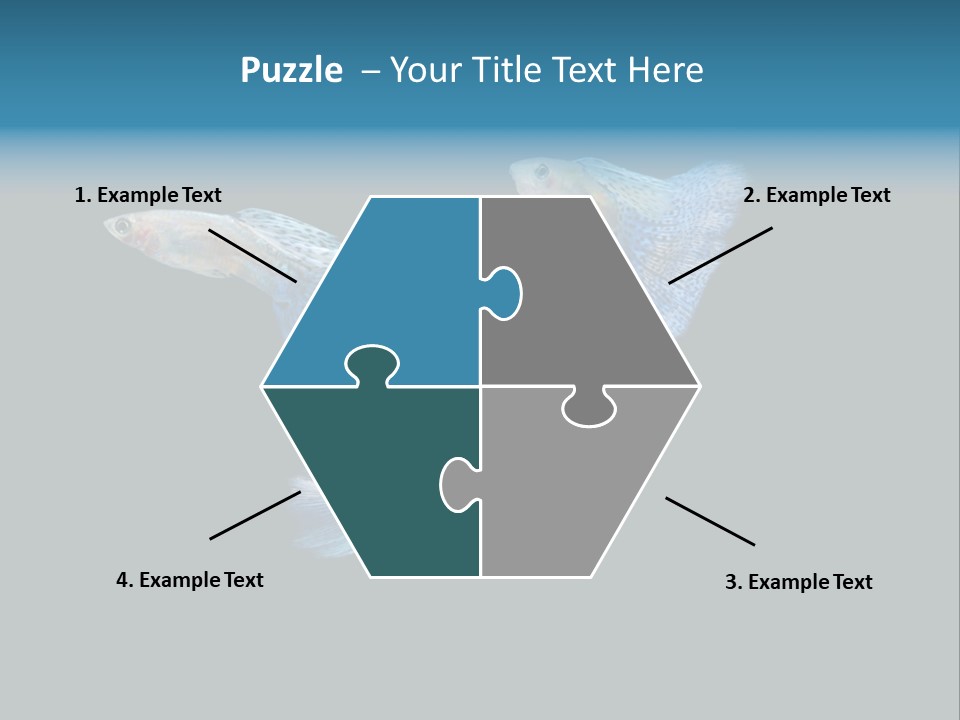 Swimming Guppy PowerPoint Template