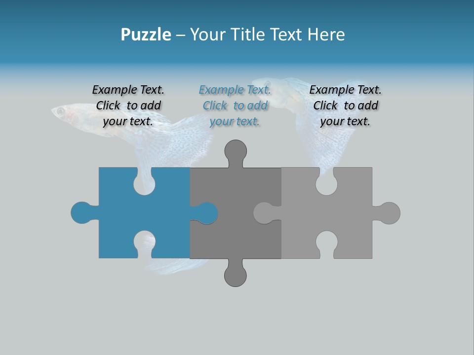 Swimming Guppy PowerPoint Template