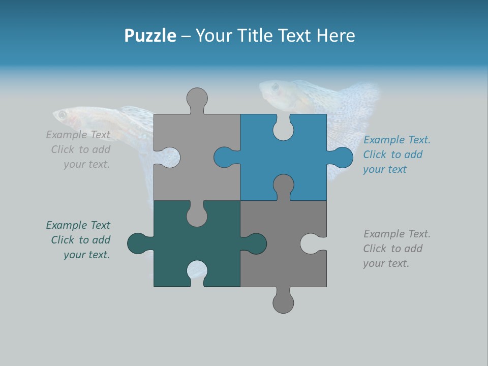 Swimming Guppy PowerPoint Template