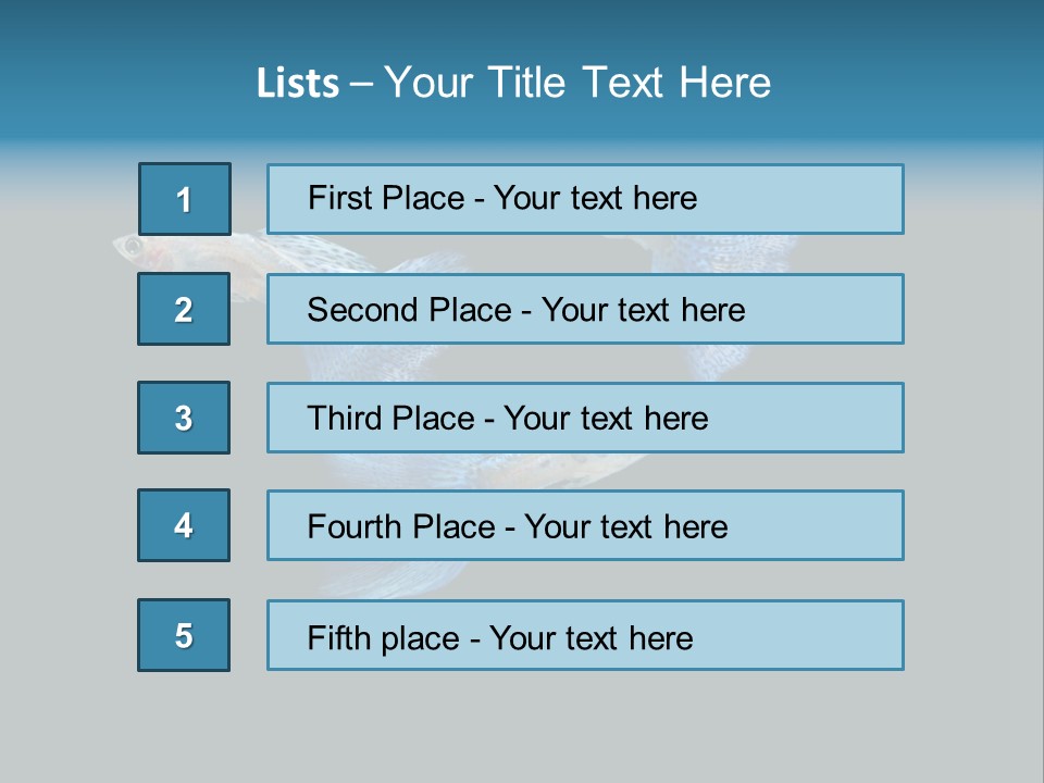 Swimming Guppy PowerPoint Template