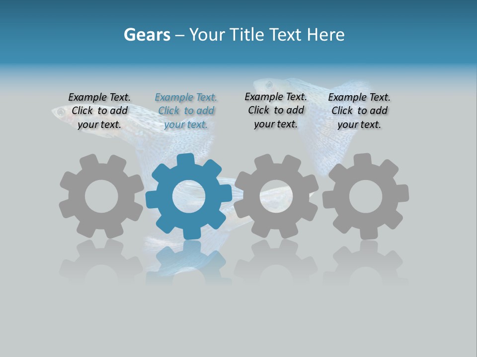 Swimming Guppy PowerPoint Template