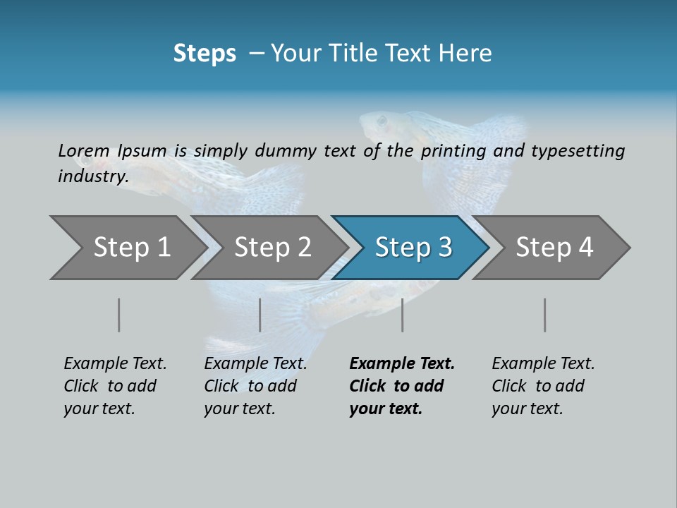 Swimming Guppy PowerPoint Template