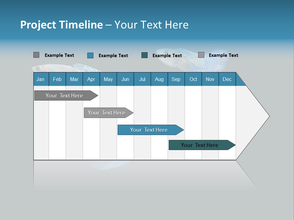 Swimming Guppy PowerPoint Template