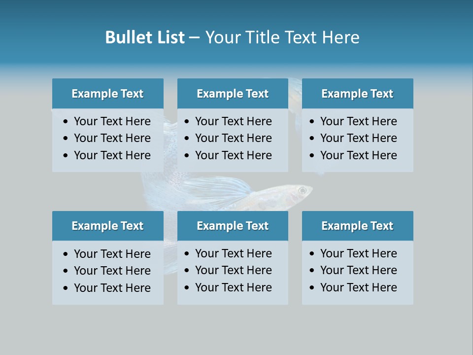 Swimming Guppy PowerPoint Template