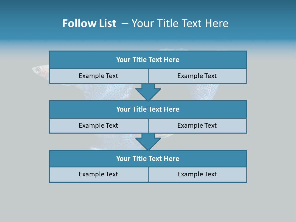 Swimming Guppy PowerPoint Template