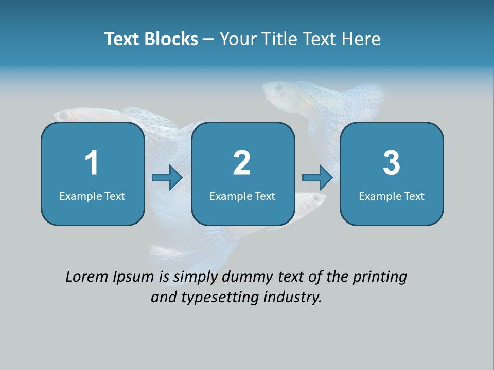 Swimming Guppy PowerPoint Template