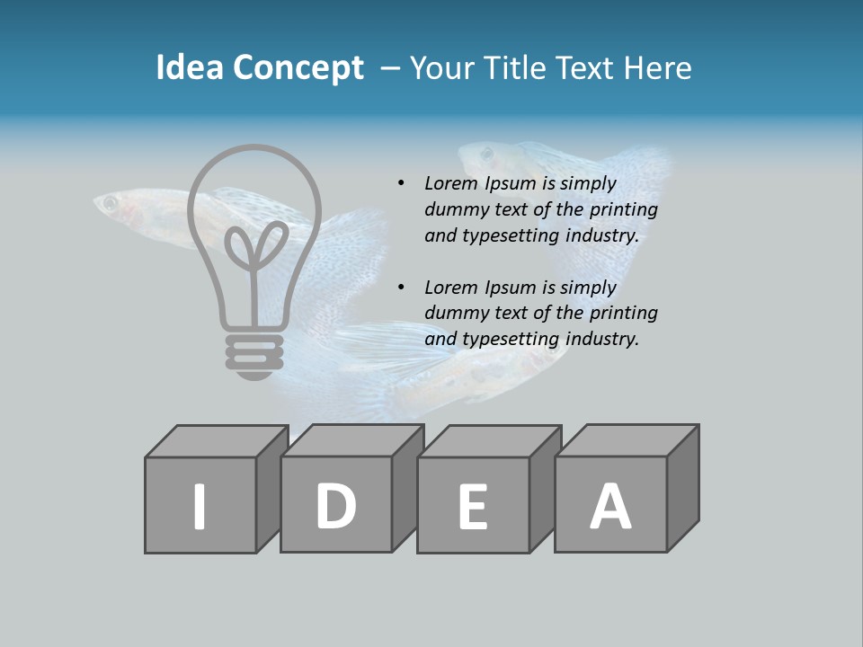 Swimming Guppy PowerPoint Template