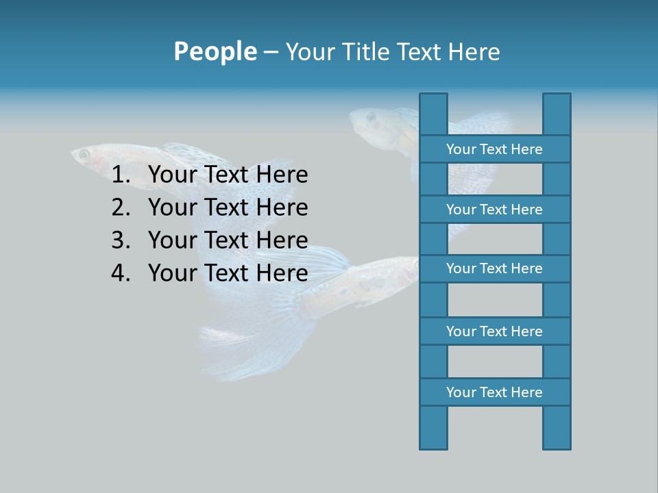 Swimming Guppy PowerPoint Template