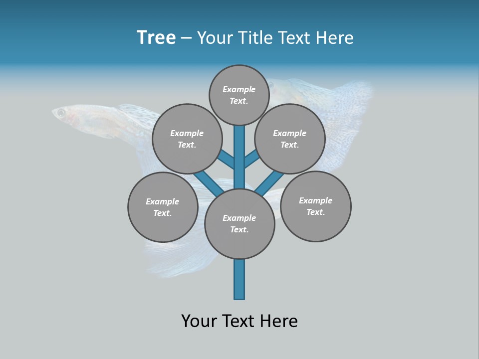 Swimming Guppy PowerPoint Template