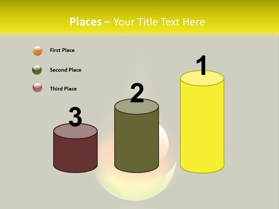 Glass Ball With Butterflies PowerPoint Template