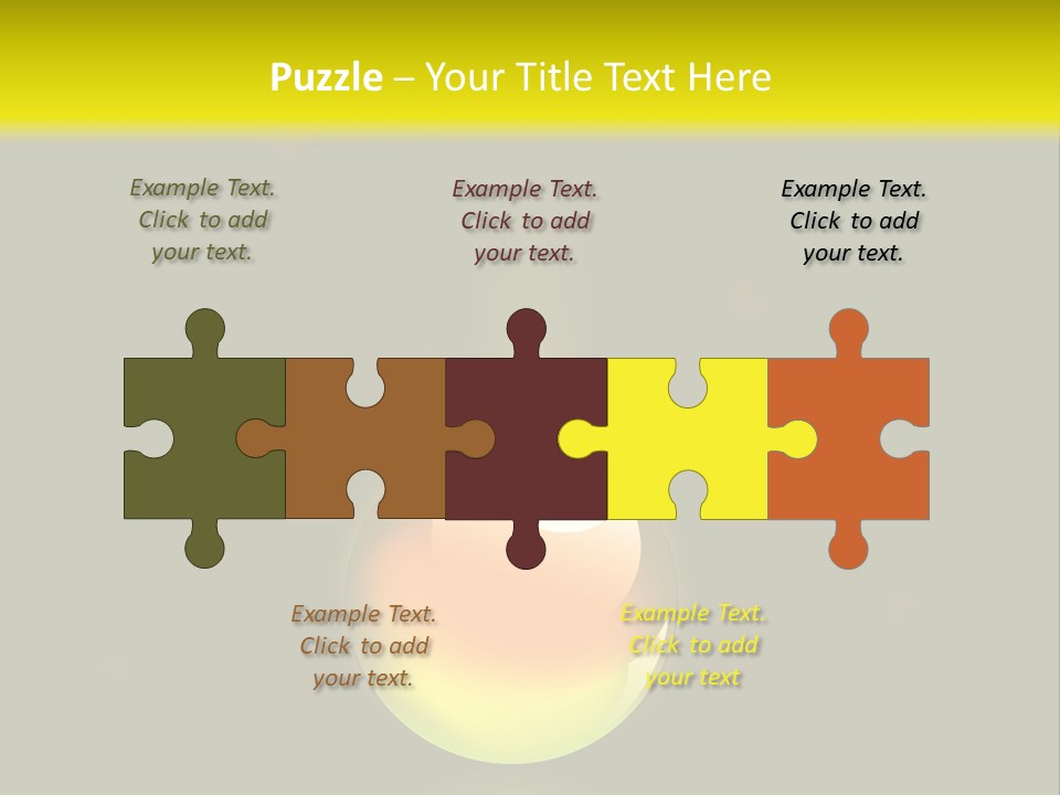 Glass Ball With Butterflies PowerPoint Template