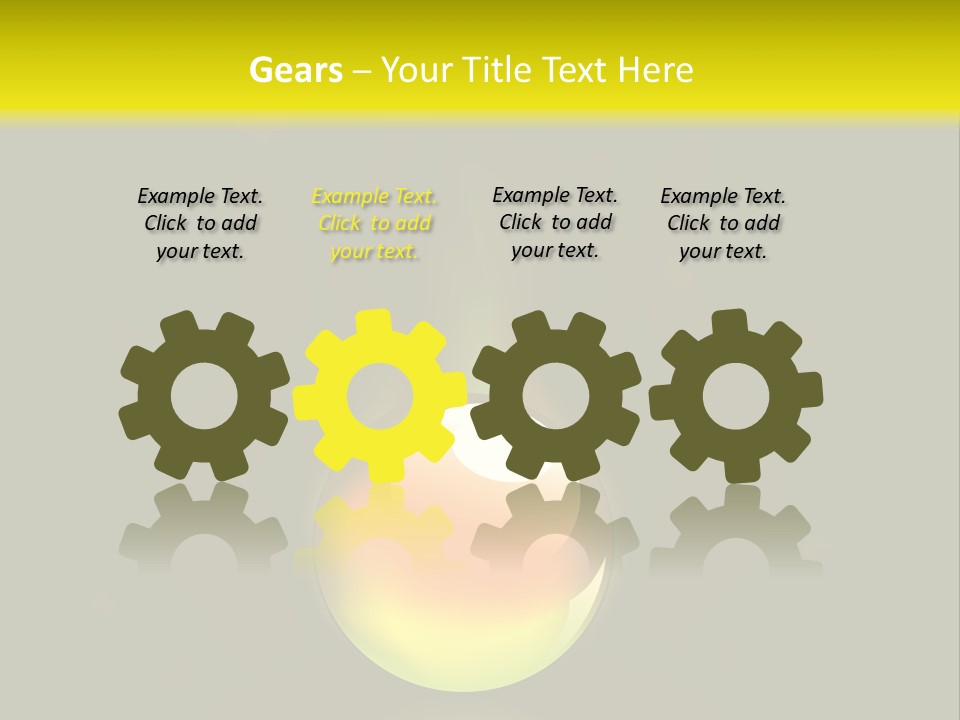 Glass Ball With Butterflies PowerPoint Template