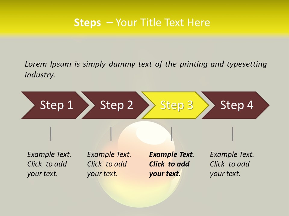 Glass Ball With Butterflies PowerPoint Template