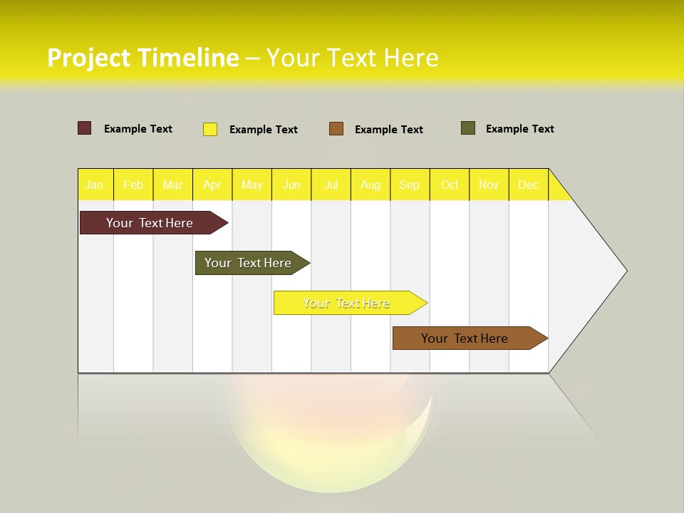 Glass Ball With Butterflies PowerPoint Template