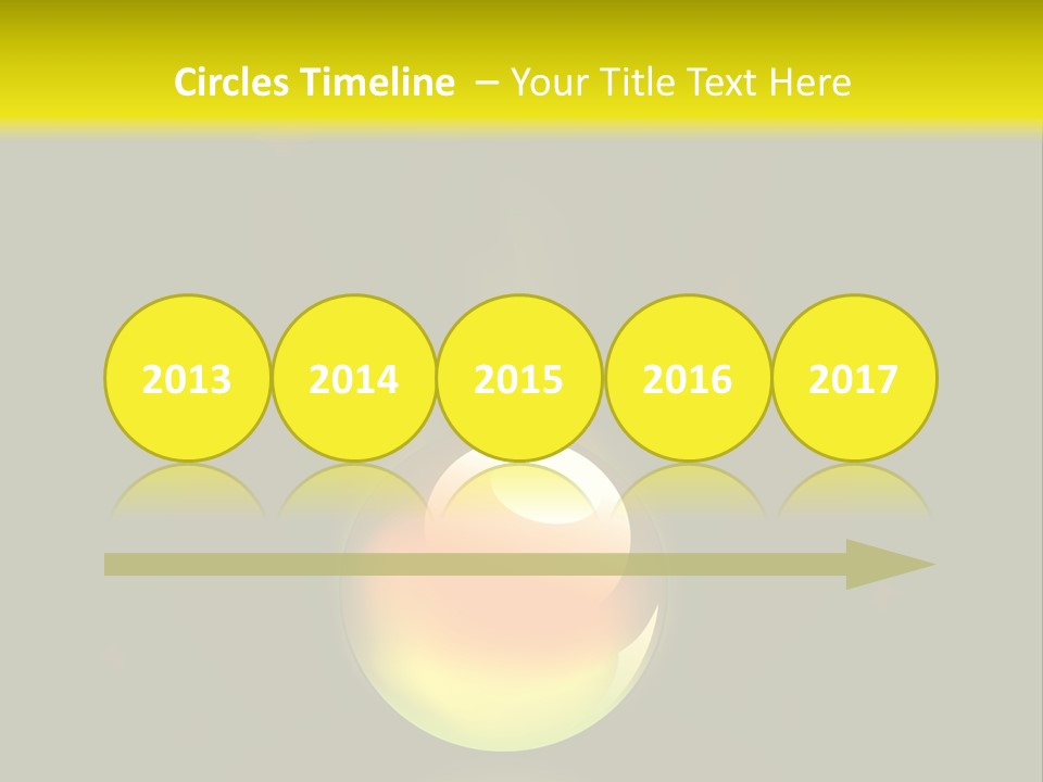 Glass Ball With Butterflies PowerPoint Template