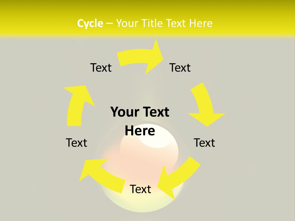 Glass Ball With Butterflies PowerPoint Template