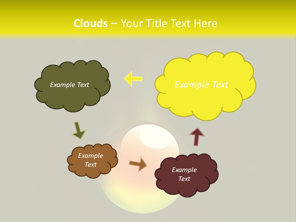 Glass Ball With Butterflies PowerPoint Template