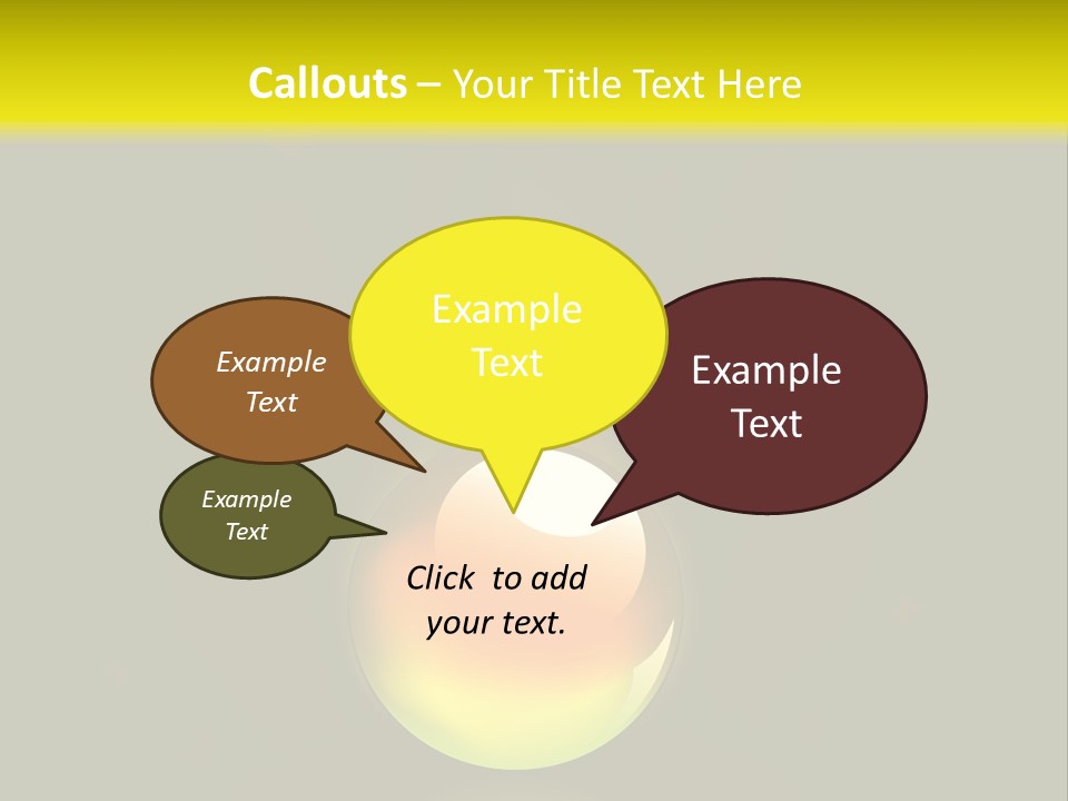 Glass Ball With Butterflies PowerPoint Template