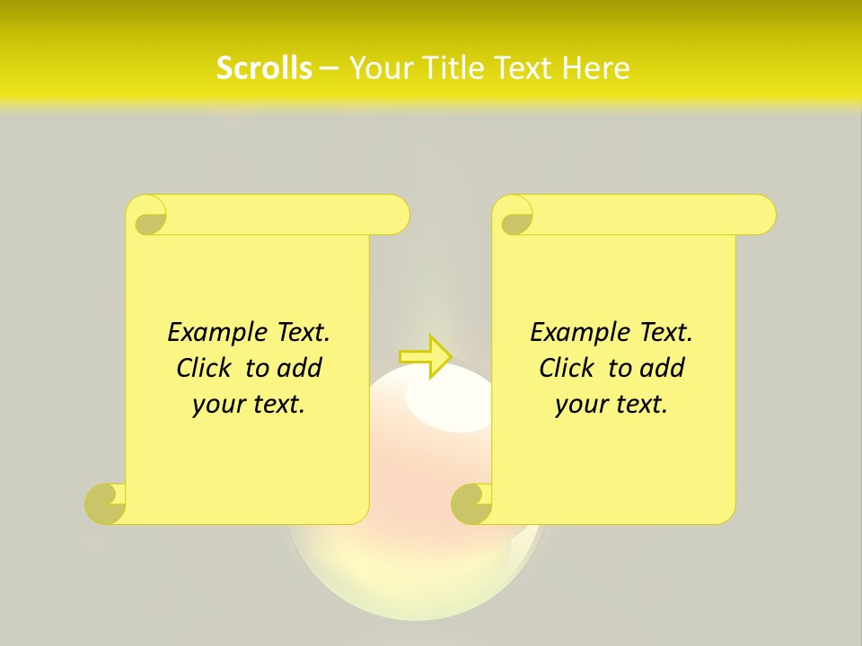 Glass Ball With Butterflies PowerPoint Template